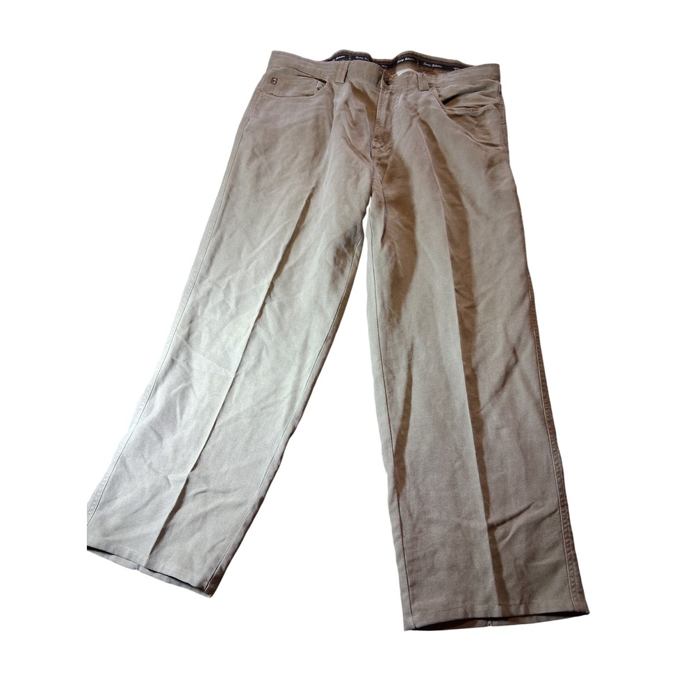 Tommy Bahama Mens 38x30 Silk Linen Blend Pants Khaki Tan Straight Leg Casual